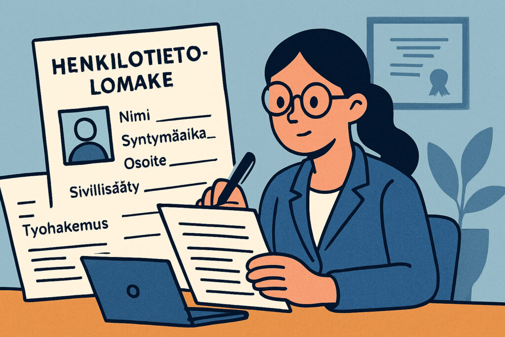 Henkilötietolomake työhakemukseen – mitä saa kysyä?