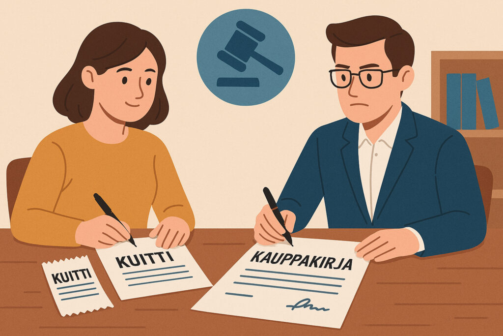 Irtaimen kauppakirja – milloin pelkkä kuitti ei riitä?