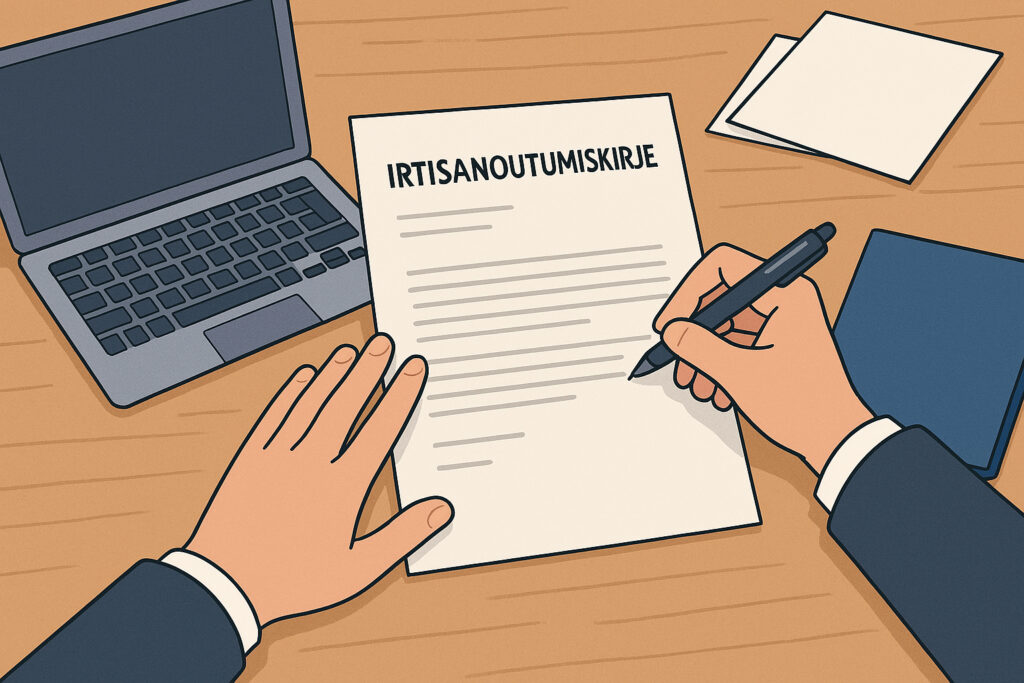 Irtisanoutumiskirje: näin kirjoitat ammattimaisen