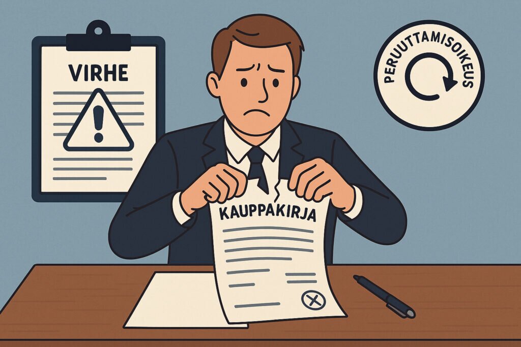 Kauppakirjan purkaminen – virheet ja peruuttamisoikeus