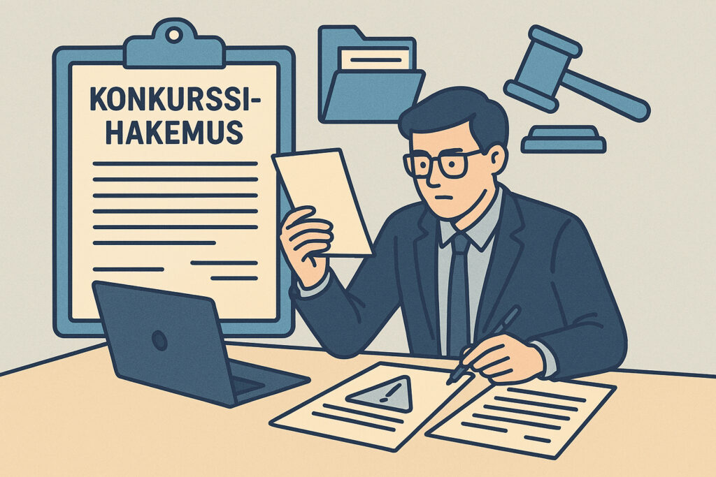 Konkurssihakemus – tarvittavat asiakirjat ja prosessi