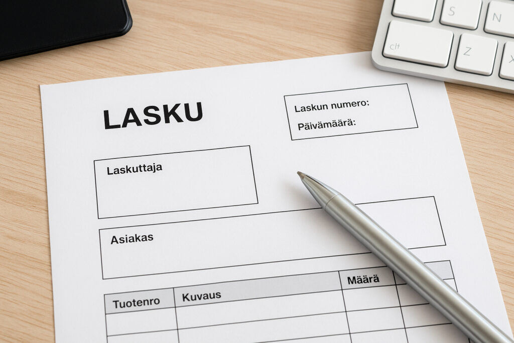 Laskupohjat ja niiden pakolliset tiedot Suomessa