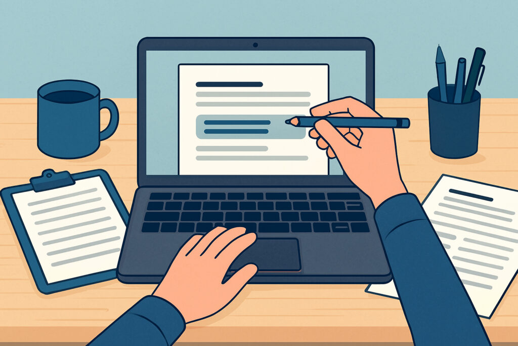 Miten muokata asiakirjan valmispohjaa omaan käyttöön?