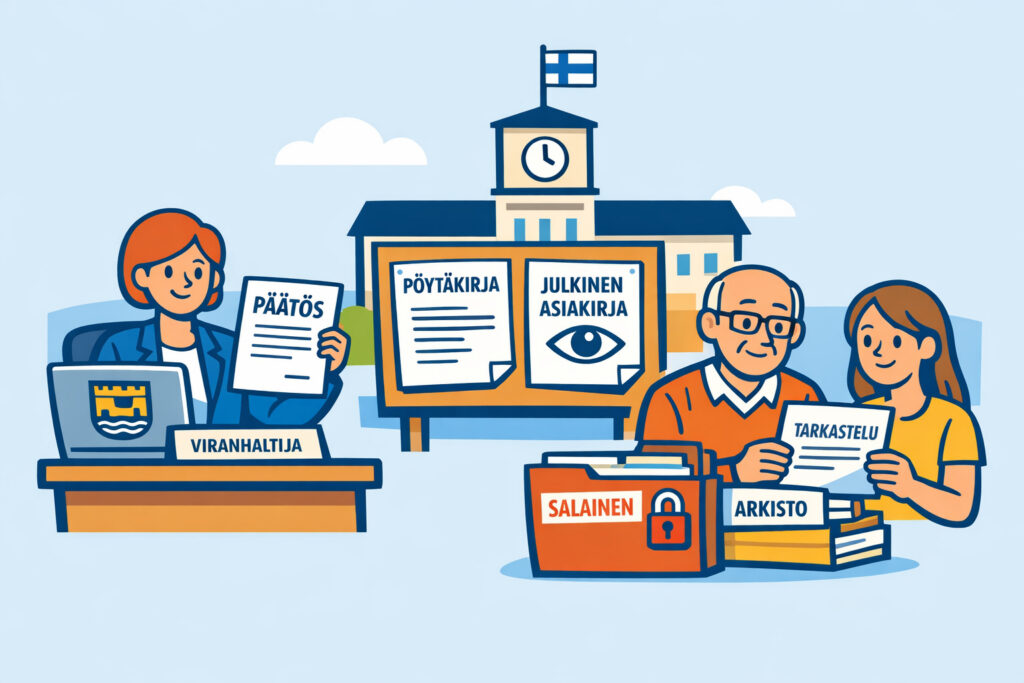 Viranhaltijapäätös kunnassa – julkisuus ja asiakirjat