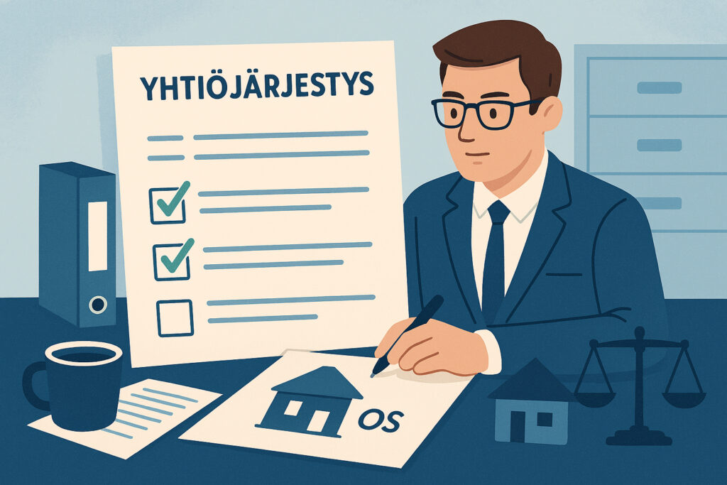 Yhtiöjärjestys osakeyhtiölle – pakolliset kohdat